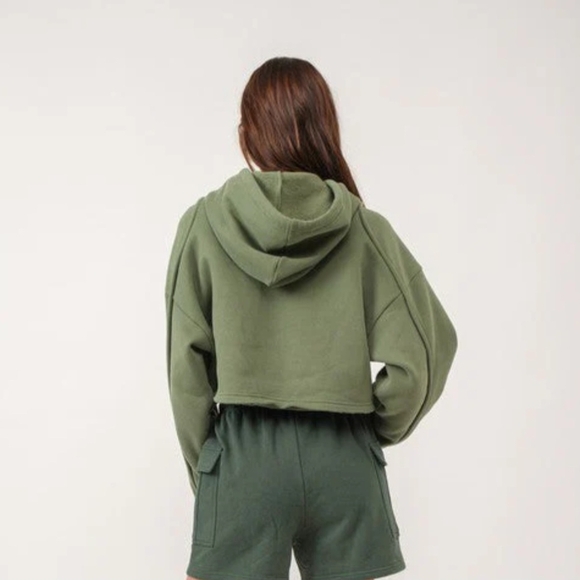 NWT Papermoon Olive Women's Hoodie - Picture 4 of 10